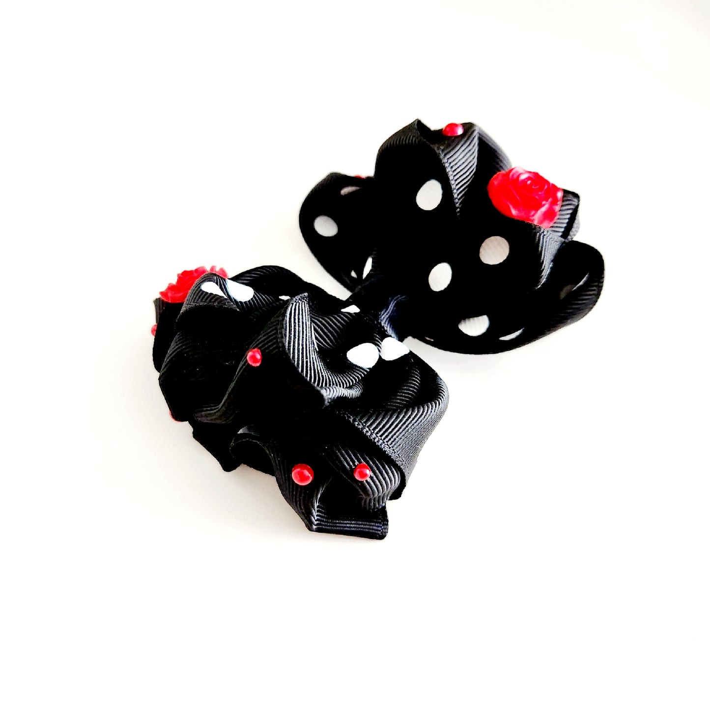 Red Rose Hair Bow