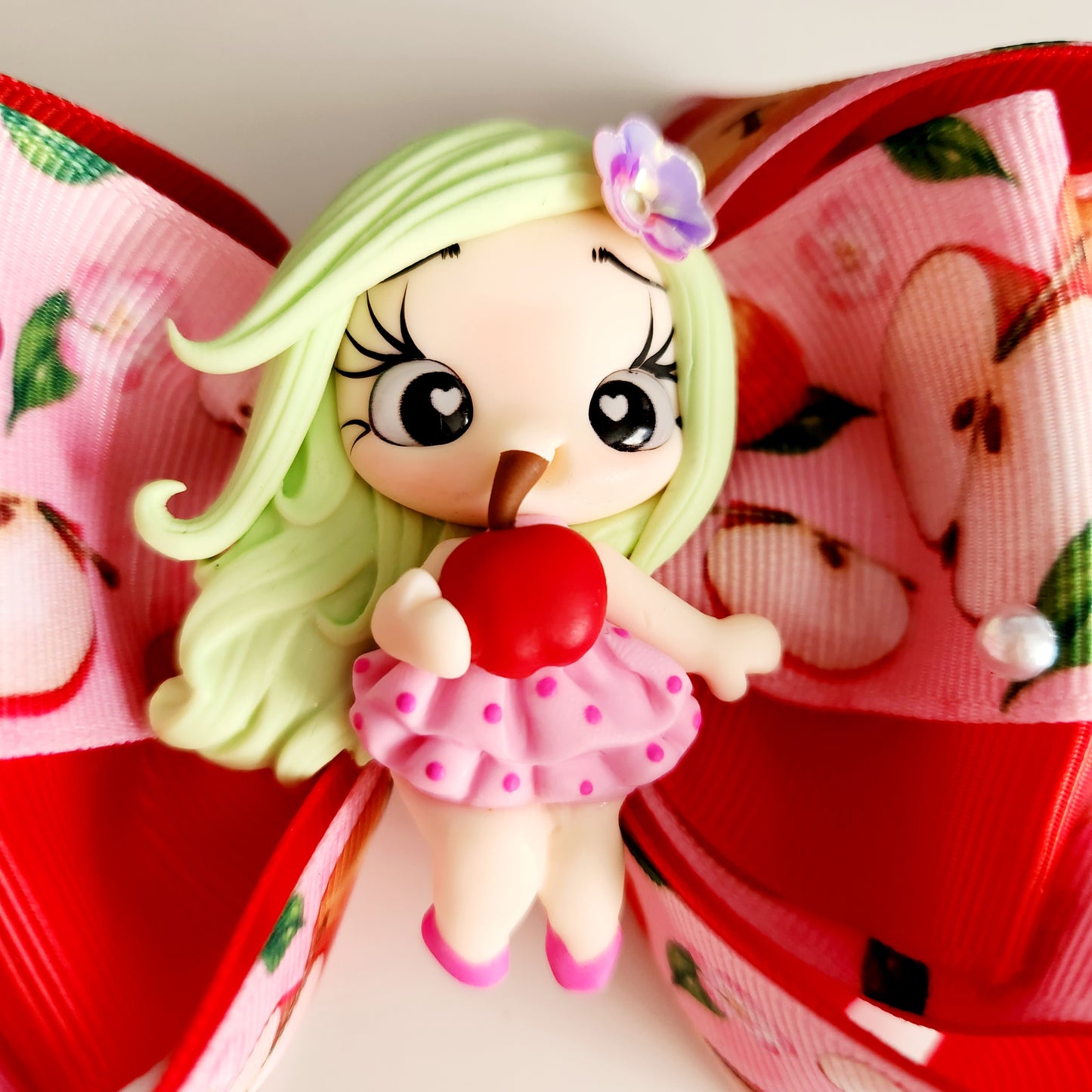 Apple Girl Hair Bow