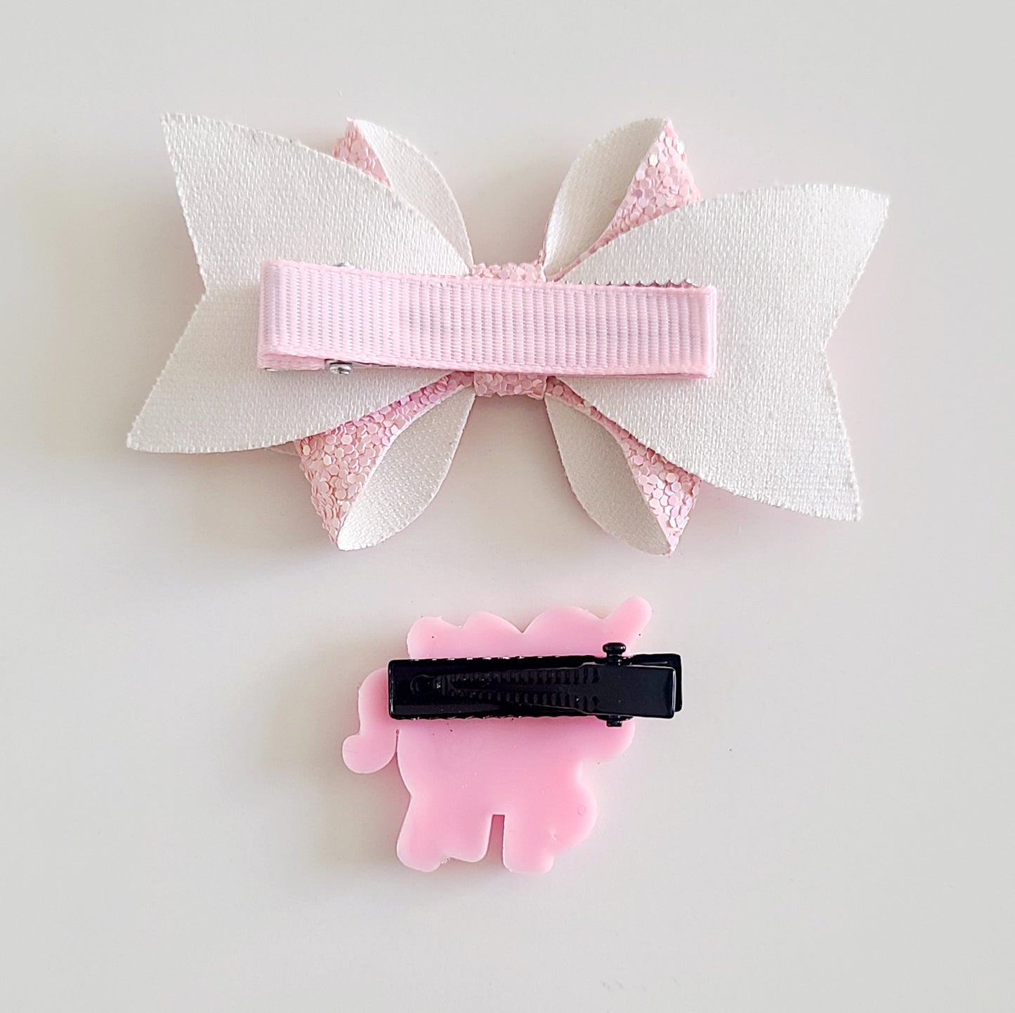 Pink & Glitter Bow Set