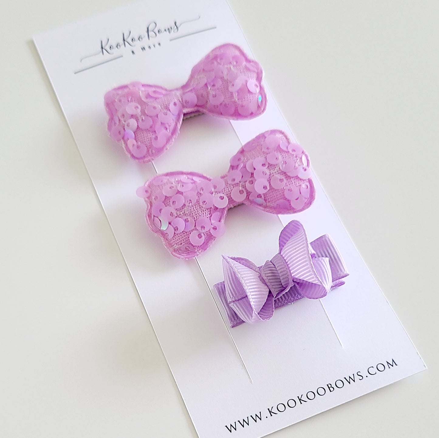 Lilac Hair Clip Set