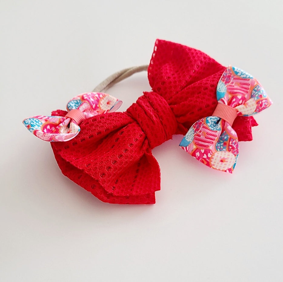 Bows on Bows Headband - Red
