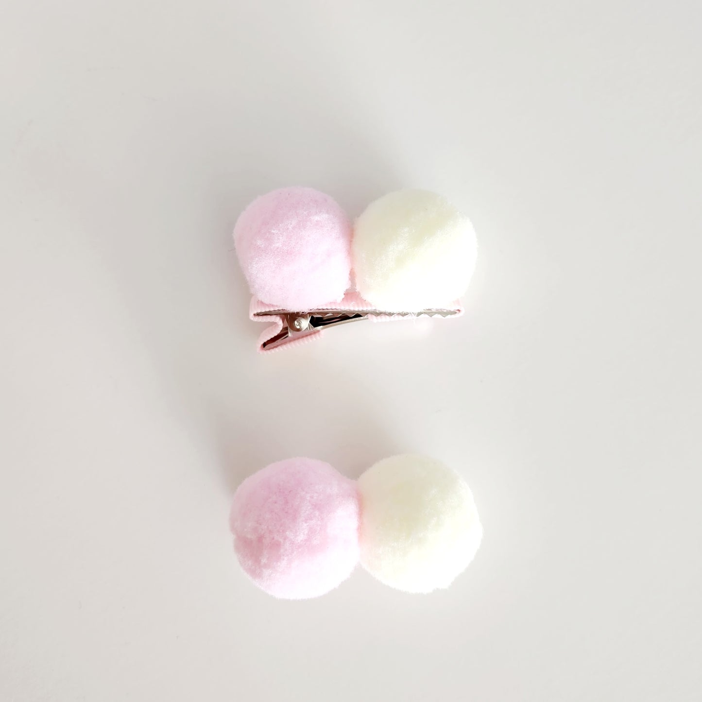 Pom Pom Hair Clip Set