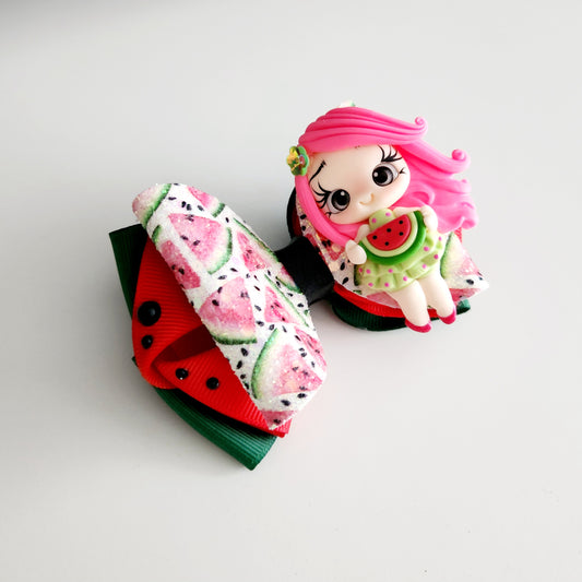 Watermelon Girl Hair Bow