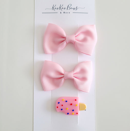 Pink Bows and Clippie Set