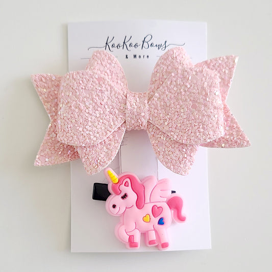Pink & Glitter Bow Set
