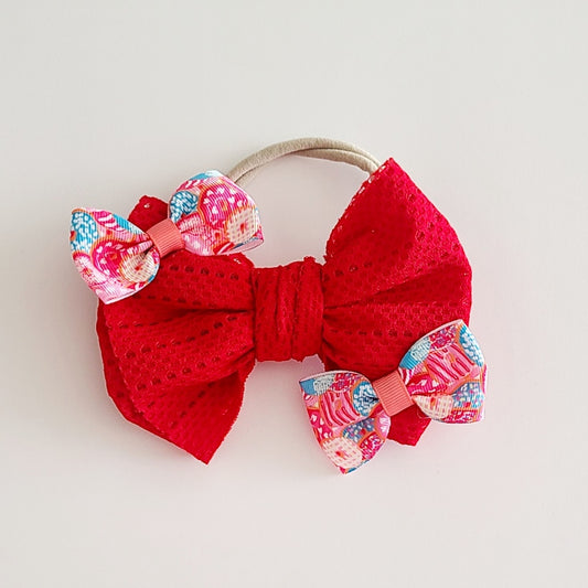 Bows on Bows Headband - Red